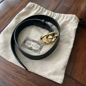 Gucci Green Embossed Belt
